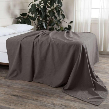 Serenity Grey Cotton Woven Blanket VHC Brands - The Fox Decor